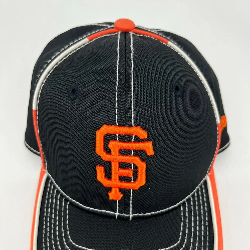 New Era San Francisco Giants 39THIRTY Hat Kids Black Orange MLB Baseball Cap